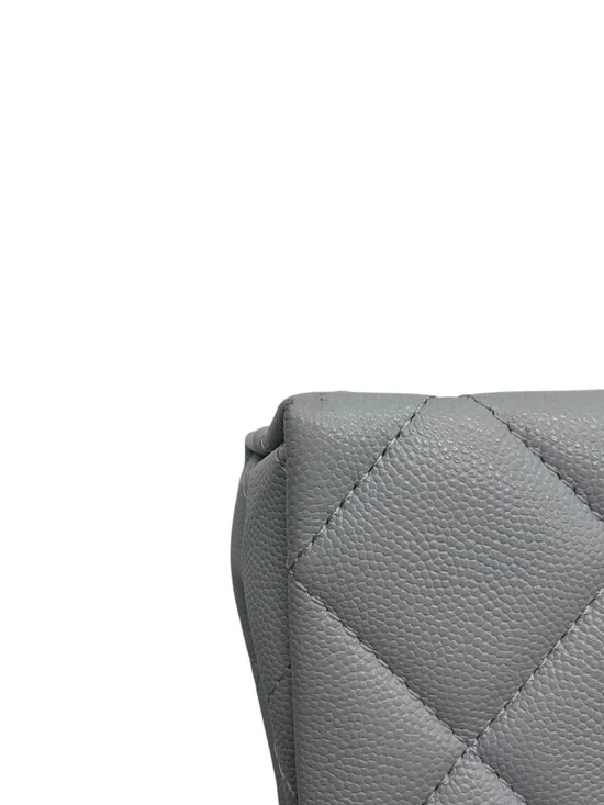 Chanel Light Blue Quilted Caviar Leather Retro Top Handle Flap Bag - Picture 7 of 14